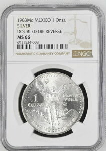 1983�N Mo Mexico 1 Onza Silver NGC MS66 DDR/DDO ���L�V�R�V�e�B Mint Eye Appeal