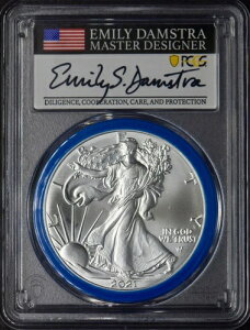 2021-(W) T2 �A�����J�� �V���o�[ �C�[�O�� PCGS MS70 FS �_���X�g�� �T�C������ �u���[ ?COINGIANTS?