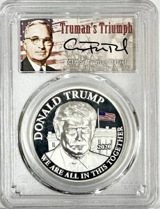2020�N �J�����[�� �v���[�t�V���o�[ �h�i���h�E�g�����v PCGS PR70 �n�C�����[�t 2�I���X .999 W COA