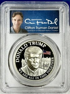 2020�N �J�����[�� �v���[�t�V���o�[ �h�i���h�E�g�����v PCGS PR70 �n�C�����[�t 2�I���X .999 W COA