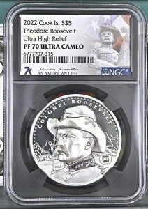 7K Metals 2022 $5 �Z�I�h�A�E���[�Y�x���g LOW MINT 2001! �V���o�[ 1�I���X NGC PF70 Ult Cam