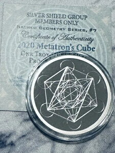 1�I���X �V���o�[ �v���[�t ���^�g���� �L���[�u .999 ���� COA BOX SSG Sacred Geometry Limited