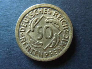 J1361 �h�C�c 1924 D �G���[ �_�C �N���b�N 50 �����e���y�j�O AU/UNC
