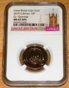 2019 10P Q Queing NGC MS62 DPL �p���R�C���n���g UK �O���[�g�u���e�� ������