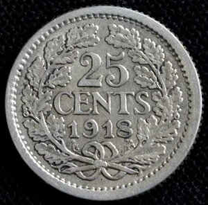 1918�N �I�����_ 25�Z���g - 0.640 ��� - �E�B���w���~�i���� - ��ꎟ���E��펞��