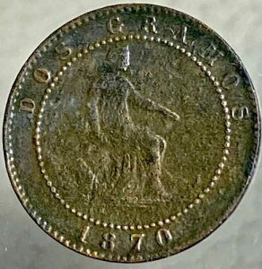 1870�N �X�y�C���v�����̍d�� 150�N�O 2�Z���e�B�� �X�y�C��