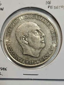 1966 100 PTAS �X�y�C�� 19g �V���o�[ �R�C�� 100 �y�Z�^ �t�����V�X�R �t�����R �J�E�f�B�� #A03