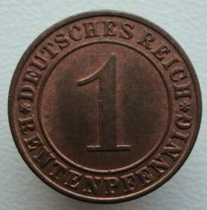 �h�C�c ���C�}�[�����a�� 1 Rentenpfennig 1923 A �u�����Y �R�C�� S10-