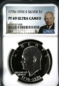 1776 - 1976 S NGC PF69 �E���g���J�� �v���[�t �V���o�[ �A�C�[���n���[ �h�� 200���N�L�O Bx58