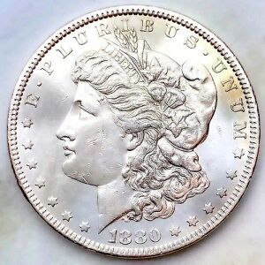 1880-P AU/UNCIR �����K�� �V���o�[�h�� 90% �V���o�[ 1�h�� US�R�C�� - �f���炵���I 10��24��
