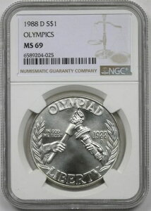 1988-D �\�E���I�����s�b�N $1 NGC MS 69 ����L�O���