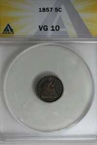 1857 .05 ANACS VG 10 �n�[�t�_�C���A�V�[�e�b�h���o�e�B�n�[�t�_�C��