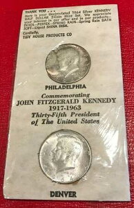�󏭂ȃe�B�f�B�n�E�X�i�{�[�� UNC 1964 (P & D) �W�����E�P�l�f�B �V���o�[ �n�[�t�h�� - J9