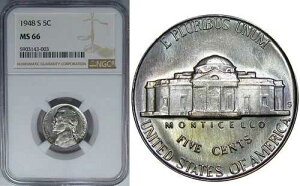 1948-S 5C NGC MS66 �W�F�t�@�[�\�� ~ �Z�~PL �p�X�e���J���[ & �T���Z���t S!