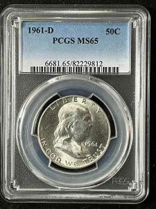 1961-D 50�Z���g �t�����N���� �n�[�t�_���[ PCGS MS65 82229812