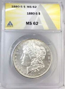 1880-S 1�h�������K����� ANACS MS62 #