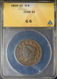 1826 1C �R���l�b�g�w�b�h ���[�W�Z���g - ANACS G6 - ?COINGIANTS?