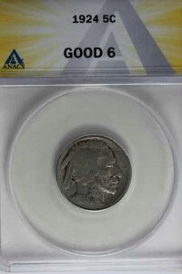 1924 .05 ANACS G 6 �o�b�t�@���[�j�b�P���A�C���f�B�A���j�b�P���A5�Z���g�s�[�X