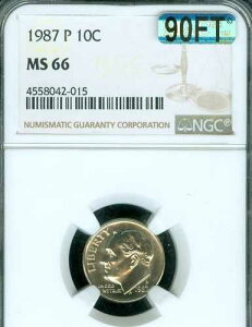 1987�N P ���[�Y�x���g �_�C�� NGC MS66 MAC 90�t�B�[�g �� ���[�|�b�v $400 IN FT *