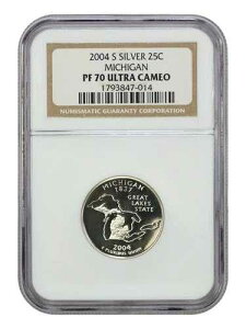 2004-S 25C �~�V�K�� NGC PR70DCAM (�V���o�[) - ���V���g�� 50 �B 25�Z���g�d��
