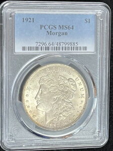 �����K����� 1921�N PCGS MS 64 90% �� �����ʃR�C�� �����X�^�[�g�i�[
