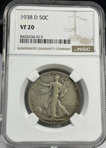 1938 D ���o�e�B �E�H�[�L���O �n�[�t �_���[ NGC VF20 �ᒒ������ 491k - �V�����O���[�f�B���O����܂���!