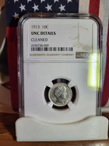 1913-P �o�[�o�[�_�C�� **NGC UNC �ڍ�** �uUNC �ڍׁv �Ǖi�R�C�� ((�N���[�j���O�ς�))