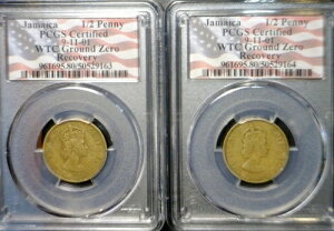 WTC 1955 & 1966 PCGS 9/11 �O���E���h�[�� ��� ���[���h�g���[�h�Z���^�[ 2 �R�C�� ���b�g NR