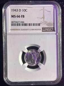 1943-D NGC MS66 FB�B�}�[�L�����[�E�_�C���B���b�g�ԍ�50�B
