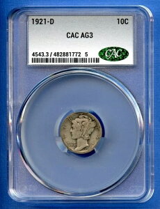 1921 D CAC AG3 �}�[�L�����[�_�C�� 10�Z���g �č������� ��� ���A�L�[ 1921-D AG-03 CACG