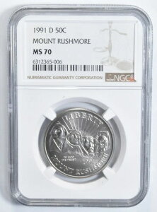 1991-D MS70 ���V�����A�R�L�O�n�[�t�h�� NGC