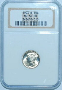 1943 D NGC MS66FB �t���o���h �}�[�L�����[�_�C��