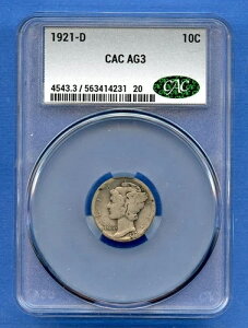 1921 D CAC AG3 �}�[�L�����[�_�C�� 10�Z���g �č������� ��� ���A�L�[ 1921-D AG-03 CACG