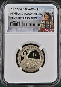 :2015-S $1 �T�J�K�E�B�A �l�C�e�B�u�A�����J�� NGC PF70 UCAM �A�C�A�����[�J�[�Y ���A R-3 �g�b�v�|�b�v