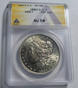 1882 O/O ���[�K�� �V���o�[ 1�h���R�C�� ~ ANACS�F�� AU58 ~ VAM 7 TOP 100 ~