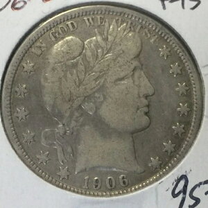 1906-O Fine-VF Barber Half Dollar LITY�����BER�̑啔����Better Grade
