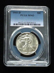 1941-D �E�H�[�L���O�E���o�e�B�E�V���o�[�E�n�[�t�h�� PCGS �O���[�h MS63 #56938411