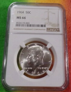 1964 �N �P�l�f�B �n�[�t �h�� 90% �� NGC MS 66 !!!NICE!!!