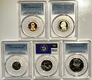 ? 2003-S �v���[�t�Z�b�g 5���Z�b�g �R�C�� �V�i�Ӓ�ς� PCGS PR69 DCAM �M�t�g�ɍœK