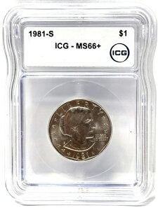 1981 S ICG MS66+ �X�[�U�� B �A���\�j�[ SBA �h�� $1 - �V�i ICG �z���C�g �z���_�[ ���A!