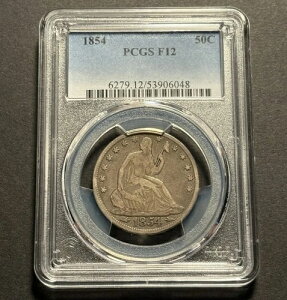 1854�N�� �A���[�Y�E�V�[�e�b�h�E���o�e�B�E�n�[�t�_���[ ? PCGS F12 �I���W�i���E�T�[�t�F�C�X ?? TrueView