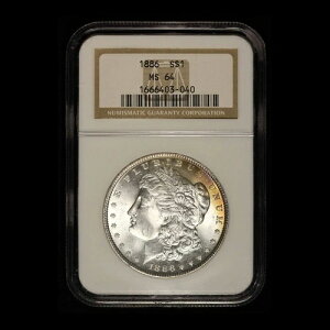 1886�N �����K����� 1�h�� NGC MS64 - �I�[���h�u���E�����x�� - ���������i�č��j