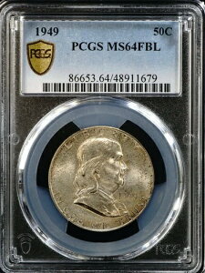 1949�N�t�����N�����n�[�t�_���[������PCGS MS64 FBL�u�����Y�g�[���A679