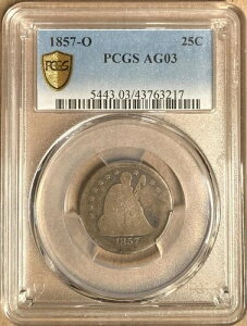 1857-O PCGS AG03 ���o�e�B�E�V�[�e�b�h�E�N�H�[�^�[ 25�Z���g - �j���[�I�[�����Y������