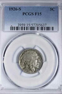 1926-S �o�b�t�@���[�j�b�P�� PCGS F15 �^�t�i�[ ���t���O���[�h XQPX