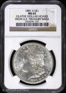 1881-S �����K����� NGC MS 65 | �I���C�T�E�h���E�z�[�h ������ UNC BU