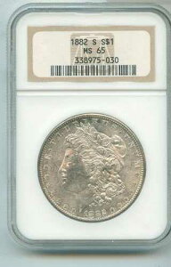 1882�N S ���[�K�� 1�h�� NGC MS65 ��� - RK521