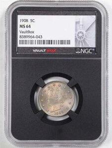 1908�N 5C ���o�e�B�w�b�h V �j�b�P�� MS64 NGC 8389964-043 �{�[���g�{�b�N�X