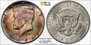 1964�N D�E�P�l�f�B�E�n�[�t�_���[ PCGS �S�[���h�V�[���h MS66 �����X�^�[�J���[