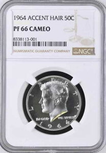 1964�N �A�N�Z���g�w�A �V���o�[�v���[�t �P�l�f�B �n�[�t�_���[ 50�Z���g NGC PF66 �J���I BBC